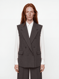 Blazer smanicato check - moro