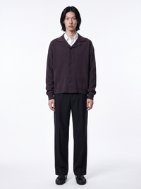Maglia scollo bowling crop - moro